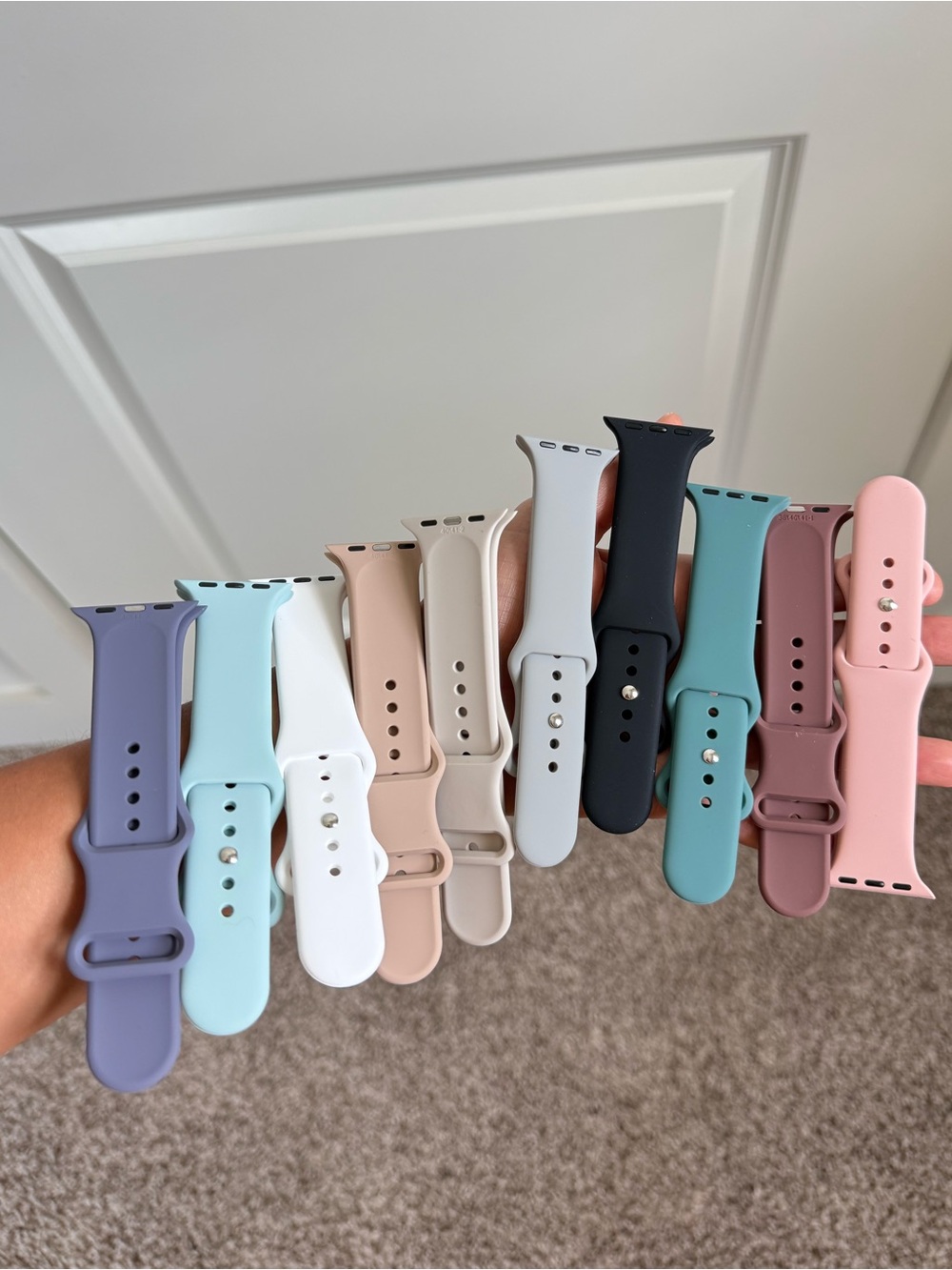 Premium Silicone Smartwatch Bands Assorted Colors 10 Pack For 38/40/41mm NEW